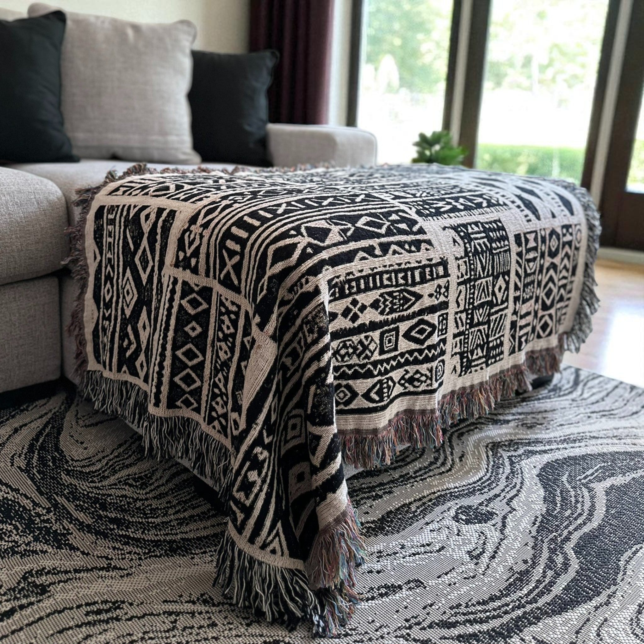 Mud Cloth - Woven Throw Blanket – African Textile Design | Kök Stüdyo