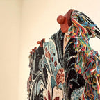 Gothic Floral - Woven Throw Blankets - Traditional Turkish Marbling Design - Woven Tapestry - Soft Touch