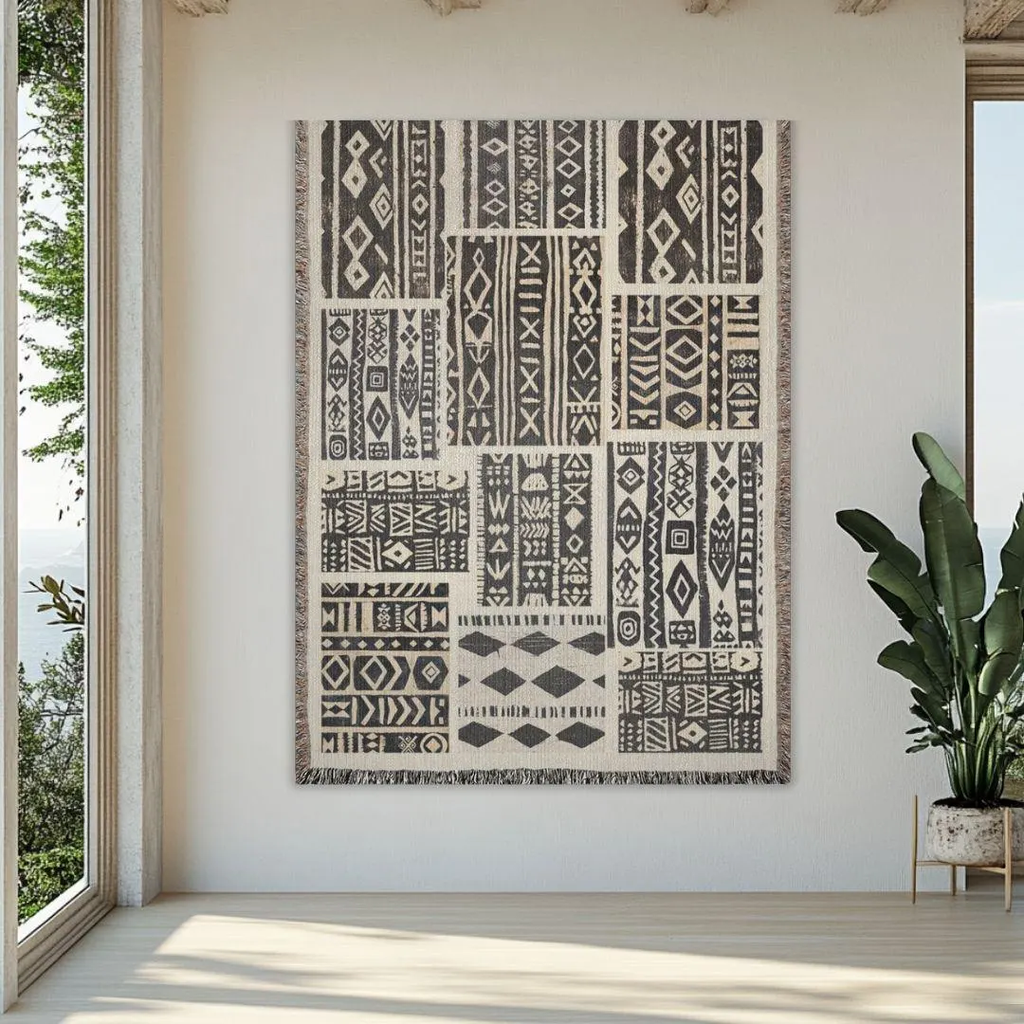 Mud Cloth - Woven Throw Blanket – African Textile Design | Kök Stüdyo