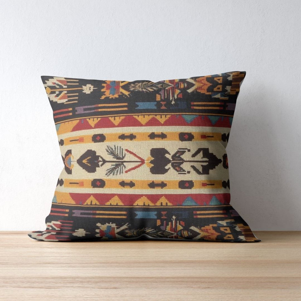 Tufted Woven Pillow - Seminole Nation Inspired