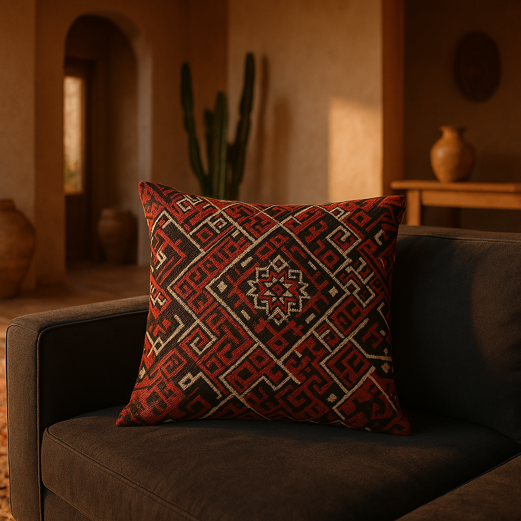 Woven Pillows Berberian Rug Pattern - North Africa - Boho Home